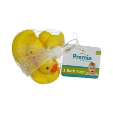 Premia Babycare 12 Month + Rubber Duckies Duck Bath Toys - 3 Pack