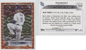 2022 Topps Update Rookie Debut Orange Foil /299 Shane Baz #US240 Rookie RC