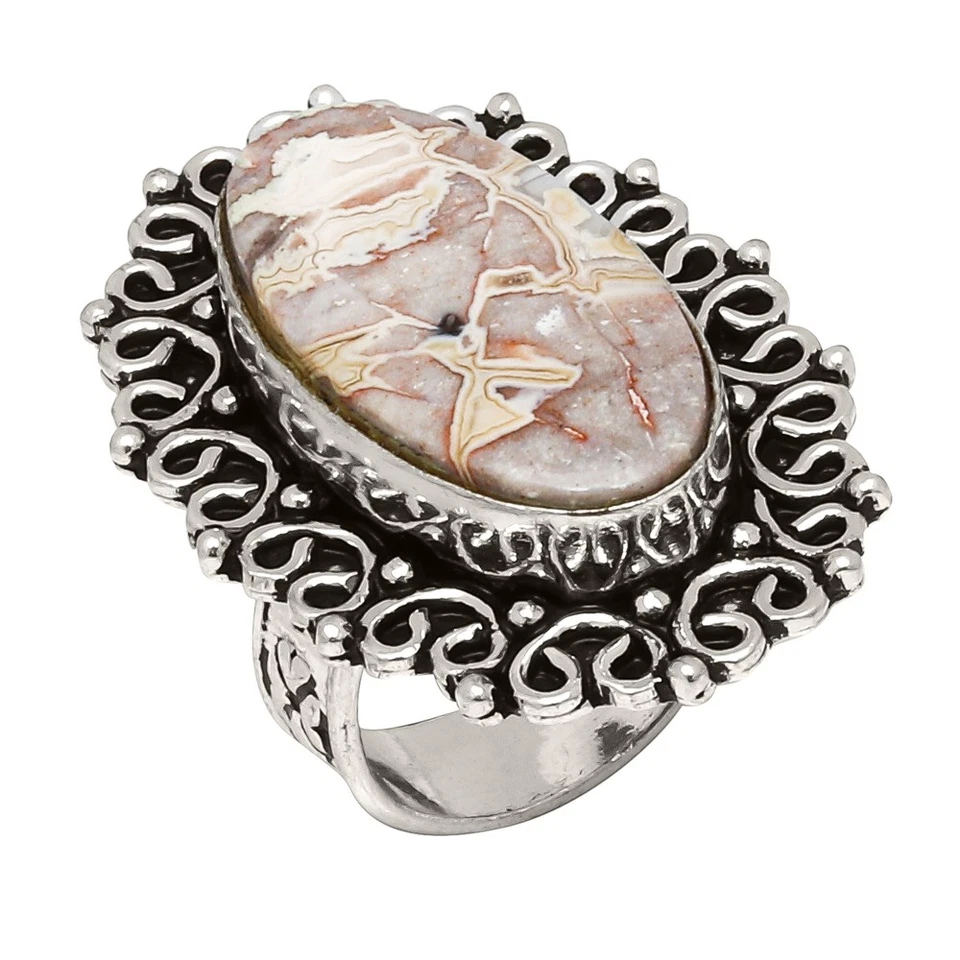 CrezyLace Agate Gemstone Handmade Silver Jewelry "7" - image 1 of 4