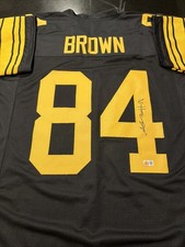 Antonio Brown Signed Black/Yellow Jersey Beckett Witness Certified Auto Steelers