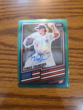 Panini Stars & Stripes 2026 Tomas Valincius Green Prizm Auto #21 USA Baseball