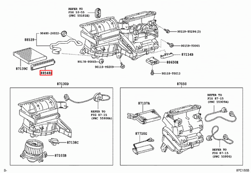 Genuine Hilux TGN10 KUN36 KUN35 KUN26 KUN25 AC A/C Pollen Cabin Air Filter Door - Picture 9 of 20