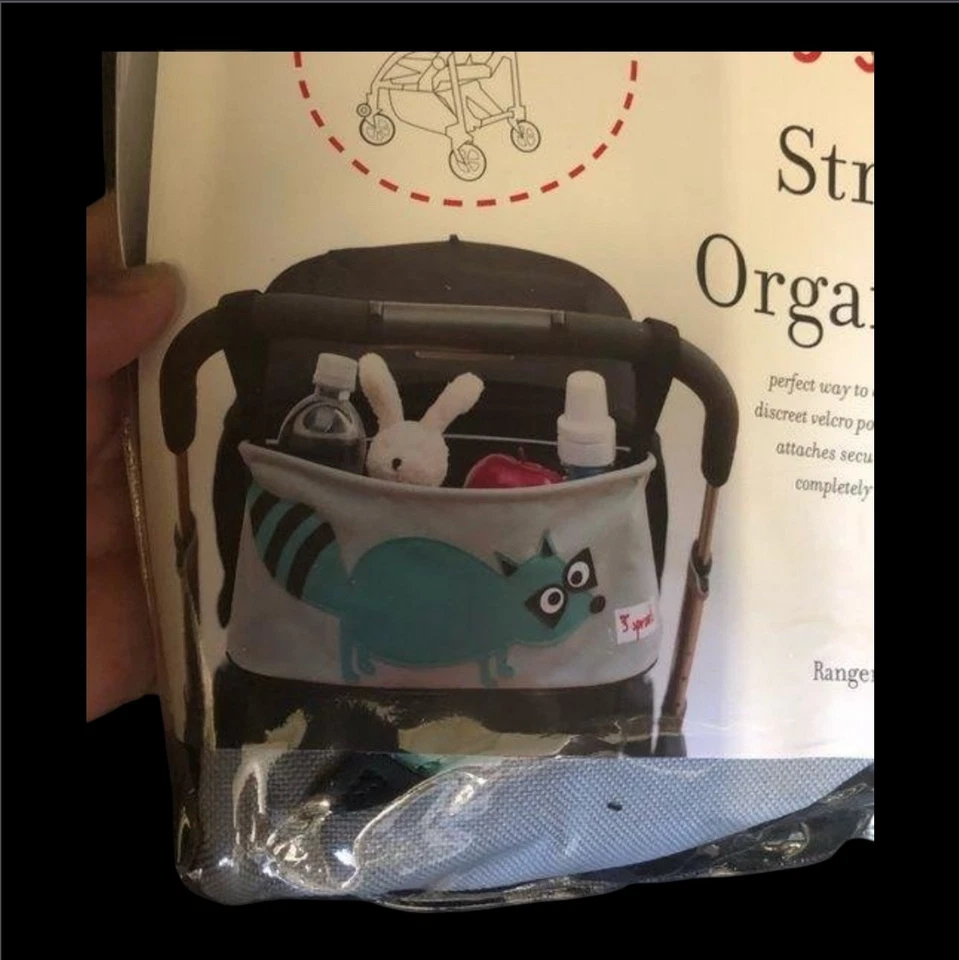 Organizador de cochecito 3 Sprouts en mapache en gris nuevo en paquete Foto 2 de 4