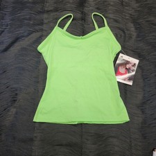 Frontline Neon Green Camisole Spaghetti Straps Tank Top Scoop Neckline SZ XS-A