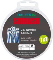 Balzer Shirasu 7X7 Niroflex Stahlvorfach Unbeschichtet 5M Spule 13Kg