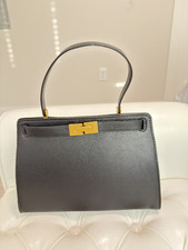 Women Structured Tote Bag Elegant Embroidered Shoulder Purse PU Leather