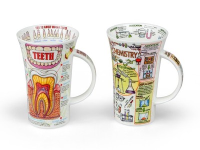 Becher Glencoe Teeth, hochwertige Porzellantasse mit Zahn Motiv