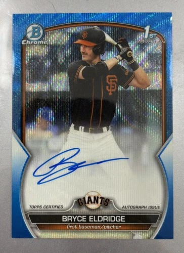 2023 Bowman Chrome Bryce Eldridge Auto Blue Wave Refractor 74/150