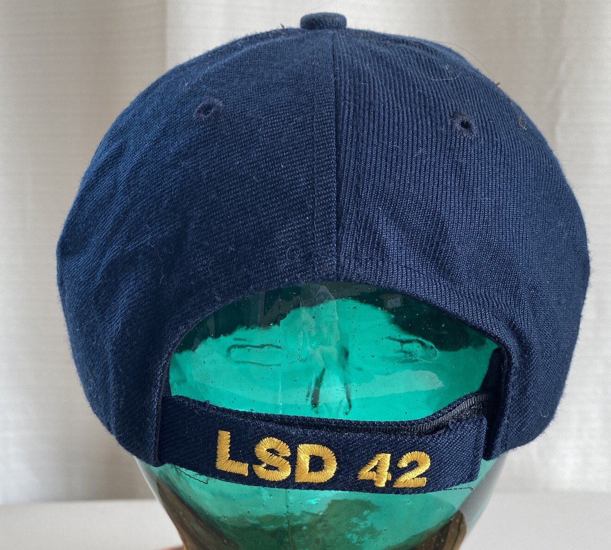USS GERMANTOWN LSD 42 BLUE STRAPBACK HAT. MADE IN THE USA. VGC. K3