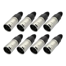 8 pcs NC5MX XLR 5 Pole Male Cable Connector Replacement for Neutrik