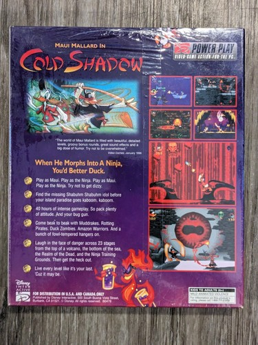 New Sealed Disney's Maui Mallard in Cold Shadow PC Game for Windows Vintage 1996 - Picture 12 of 21