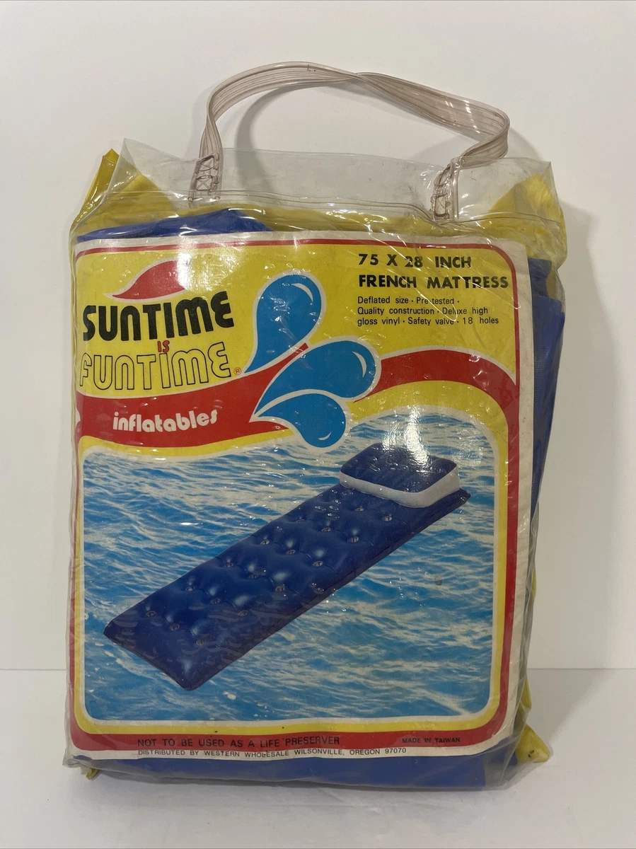 RARE New Old Stock Suntime Is Funtime 75 X 28 Inflatable Lounger