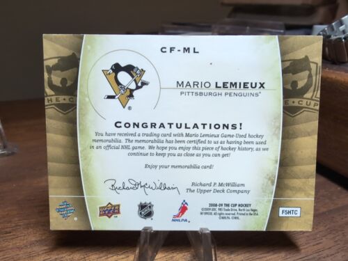 2008-09 Mario Lemieux coppa fondazioni quad toppe 1/10 CF-ML - Foto 3 di 3