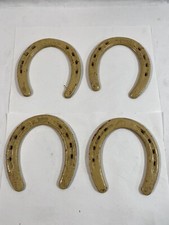 Lot of 4 Yellow painted Iron Cast Horseshoe
