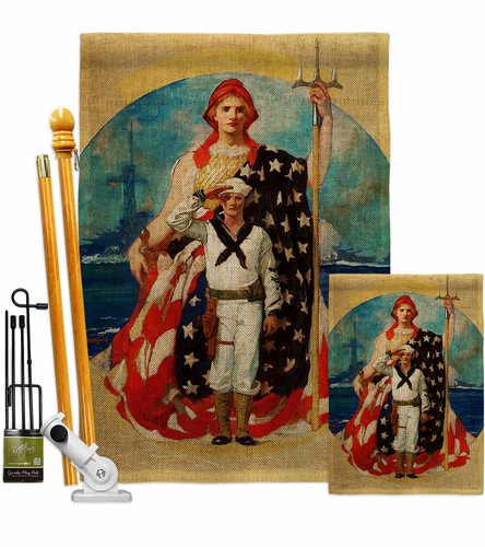 Navy Wartime Garden Flag Armed Forces Decorative Small Gift Yard House Banner - Picture 5 of 19