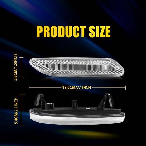 2-20X Turn Signal Side Marker Lights For Cooper R60 R61 11-16 Smoked/Clear/Amber - Picture 38 of 54