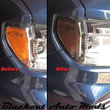 NEW Style 2022-24 Chevy Silverado Head Light Side Marker Blackout Vinyl Overlay