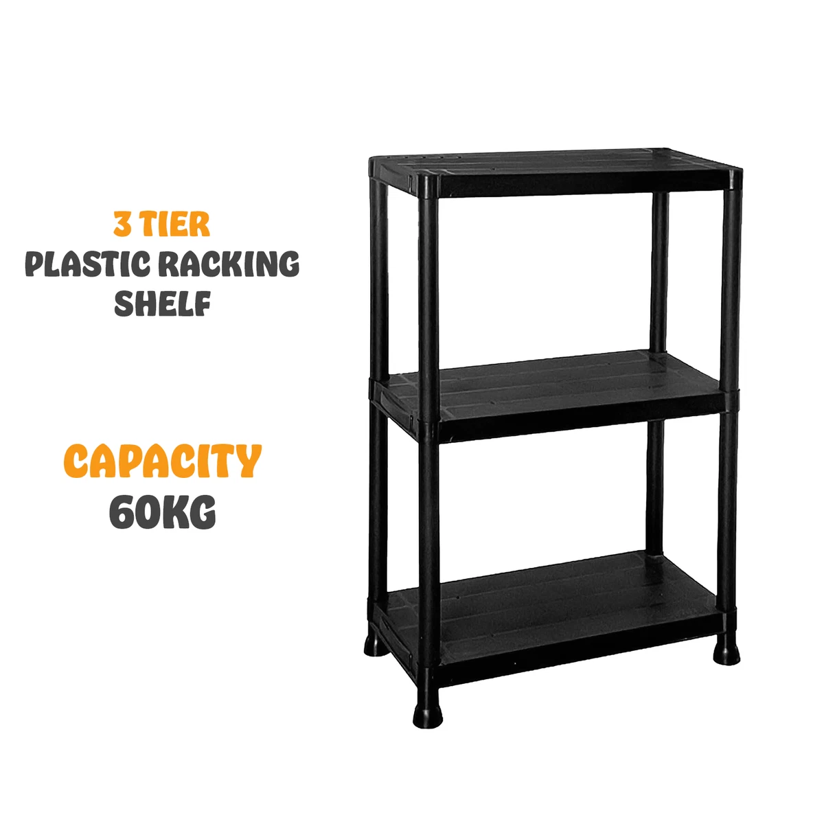 Plastic tier shelf deals