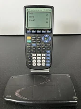 Texas Instruments TI-83 Plus Graphing Calculator w/Cover Black Tested Working