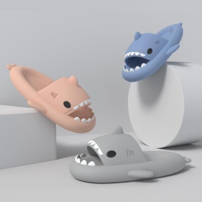 Fashion Shark Slippers - Women's and Men's Outdoor Beach Slides - Non-slip