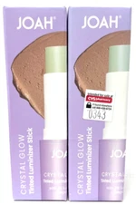 (2) Joah Crystal Glow Tinted Luminizer Stick Sealed FC050 Fair To Light w/ Cool
