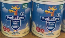 2 Pack PediaSure Grow & Gain Shake Mix, Vanilla Flavor, 14.1 oz, Exp. 09/2026 14.18 per gallon