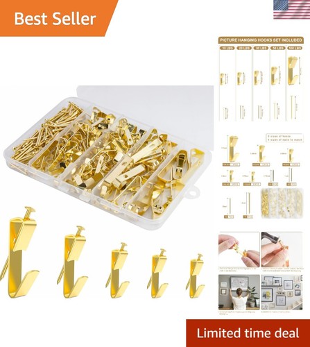 202 PCS Frame Hanger Kit, 10Lb, 20Lb, 30Lb, 50Lb&100Lb Picture Hanging Hardware