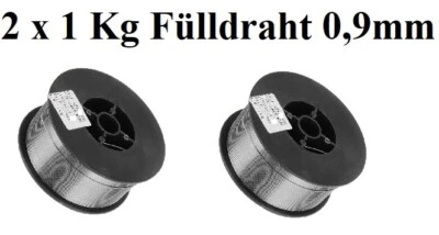 DMT GERMANY 2 x 1KG Fülldraht 0,9mm SCHWEIßDRAHT MIG / MAG E71T-GS FLUX CORED