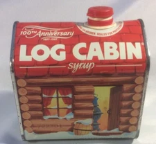 1987 Log Cabin Syrup Tin 100th Anniversary - General Foods - Empty