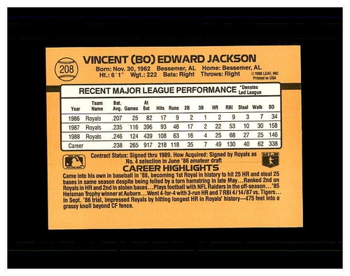 BO JACKSON YOU U PICK COLLECTION .99 UNLIMITED SHIPPING HIGH GRADE CARDS ROOKIES - 第 101/105 張圖片