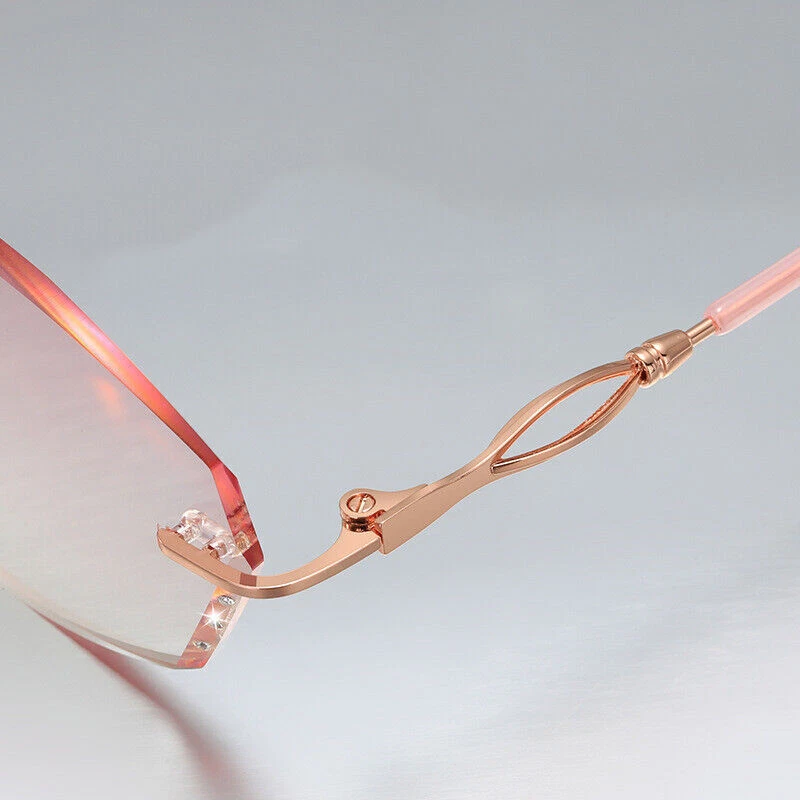 Gafas de lectura tintadas sin montura para hombres y mujeres lectores con bloqueo de luz azul 1,0 ~4,0 Foto 4 de 4