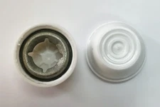 Pedal Car Push Nuts in White, Plastic Cover (Qty. 2)