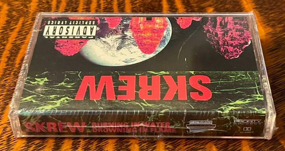 CASSETTE TAPE **SEALED** SCREW~BURNING IN WATER ,DROWNING IN FLAME~METAL BLADE - Image 4 of 4