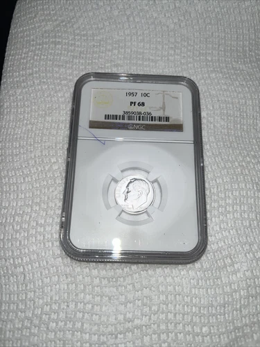 1957 Roosevelt Dime PF68 NGC Certified