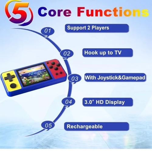 Consola de juegos portátil Great Boy para niños precargada 270 juegos clásicos retro con - Imagen 3 de 7