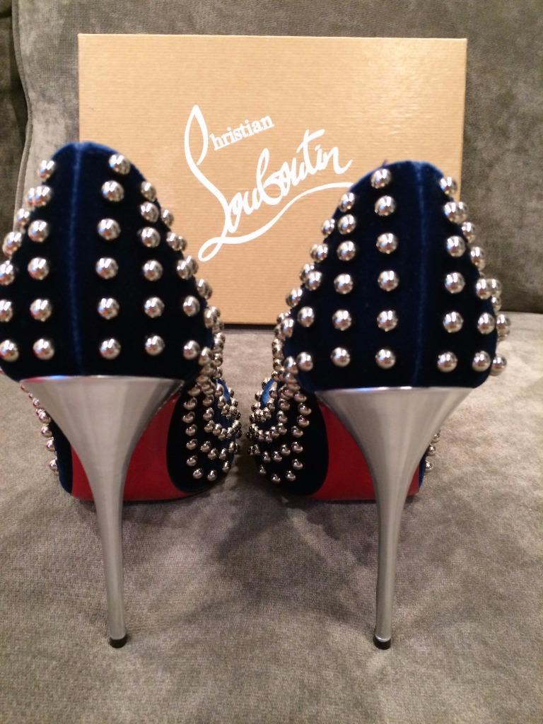 Christian Louboutin BILLY Studded Velvet Spiked Metallic