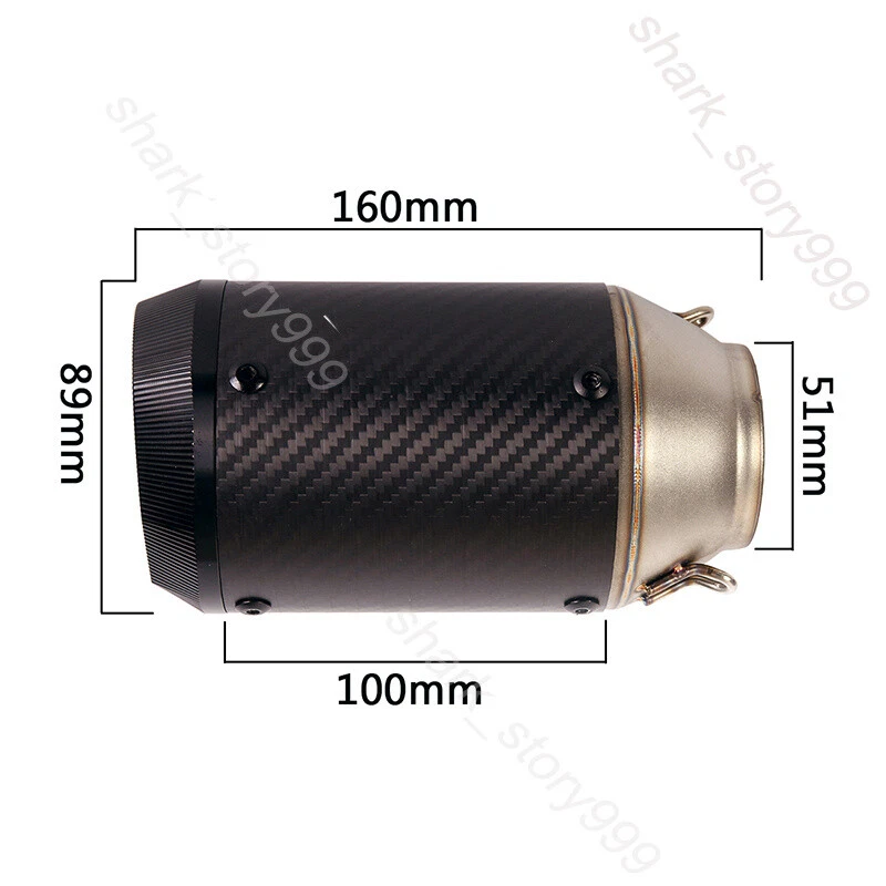 Silenciadores de carbono de tubo medio sistema de escape deslizables para Suzuki GSXR1000 2012-2023 Foto 2 de 4