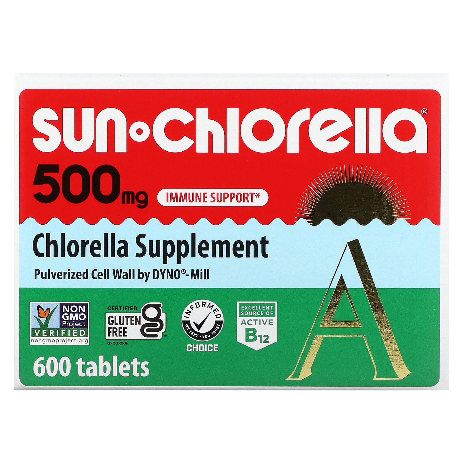 Sun Chlorella Sun Chlorella A 500 мг 600 таблеток Гарантированное качество GMP