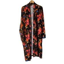 A621244 BUMBLEBELLA by Mill Martin Dreamy Jersey Spa Robe Fanciful Floral 3X