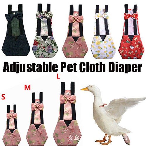 3 Sizes Adjustable Cloth Diaper Wearable Poultry for Farm Pet Goose/Duck/Chicken - Picture 1 of 20