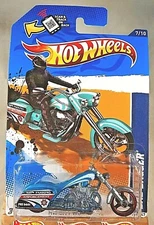 2012 Hot Wheels #137 HW City Works 7/10 BAD BAGGER Aqua w/Black MC3 Sp Red Rims