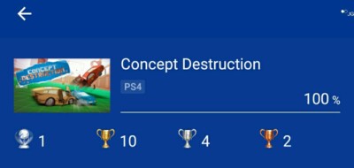 Concept Destruction PS4 Platin Trophy Trophäen Service EU Version