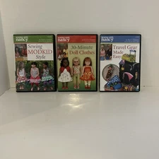 Lot Of 3 Sewing With Nancy Tutorial DVDs Mod Kid Style Doll Clothes Travel