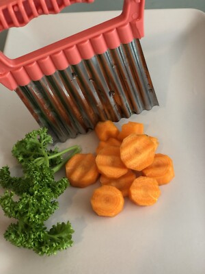 Wellenschneider Edelstahl  Pommes Schneider Kartoffel -Chips Chopper
