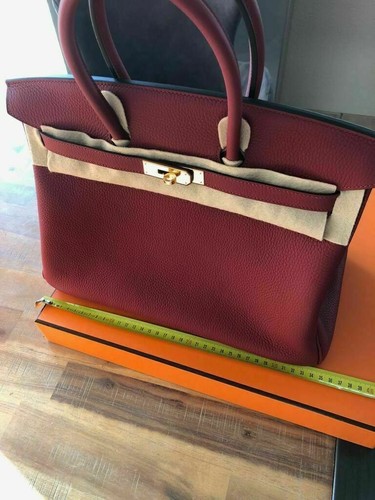 Hermes Birkin Bag Tasche Kelly Red Rot 35 Togo Leder Zubehör ROUGE GRENAT New - Bild 2 von 10