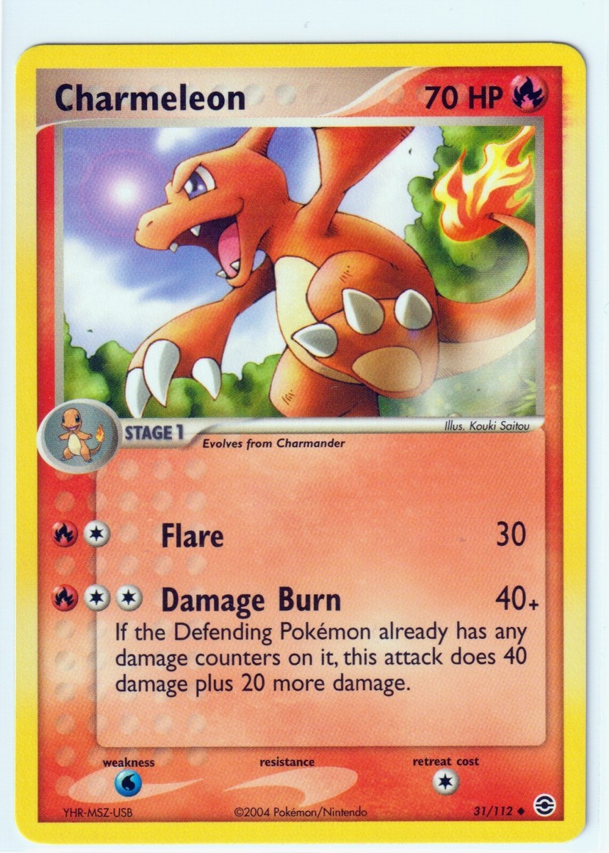 Charmeleon 2004年製 トレーディングカード 2004 POKEMON CHARMELEON 31/112 EX FIRE RED LEAF GREEN Regular