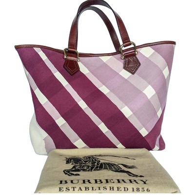 purple burberry bag