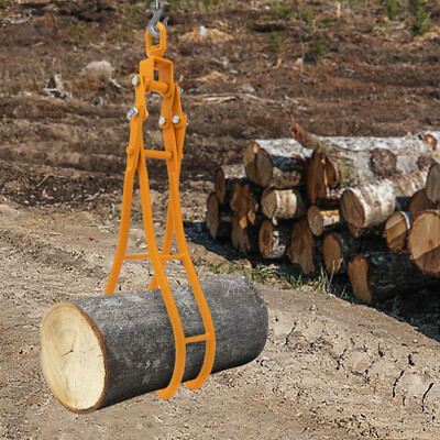 Felled 36in Log Lifting Tongs - 4 Claw Steel Timber Log Grapple Skidding Tongs A
