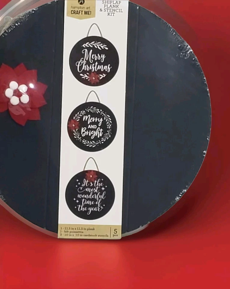 Hampton Art Navidad Vacaciones Shiplap Plantilla Letrero Kit Nuevo Foto 2 de 3