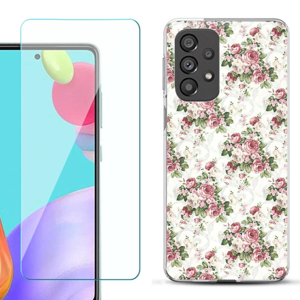 Phone Case for Samsung Galaxy A03s/A12/A13/A23/A53 5G - Floral/Rose